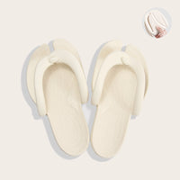 Portable Folding Slippers in white color, lightweight and flexible, perfect for travel, yoga, or home use in Canada.
