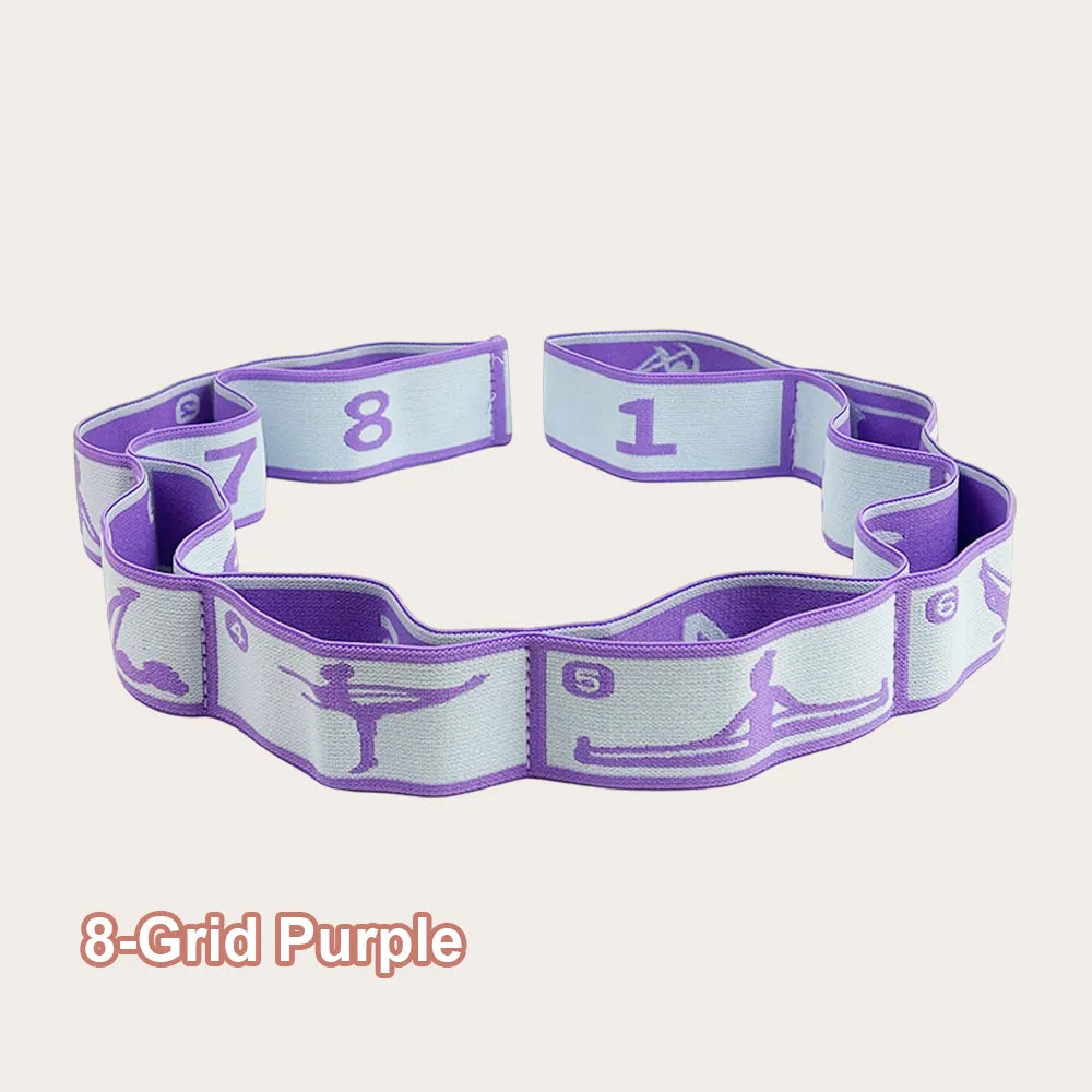 This 8-grid purple strap enhances mobility and balance. Great for yoga flow transitions, hamstring stretches, and flexibility drills. Easy to carry and beginner-friendly.