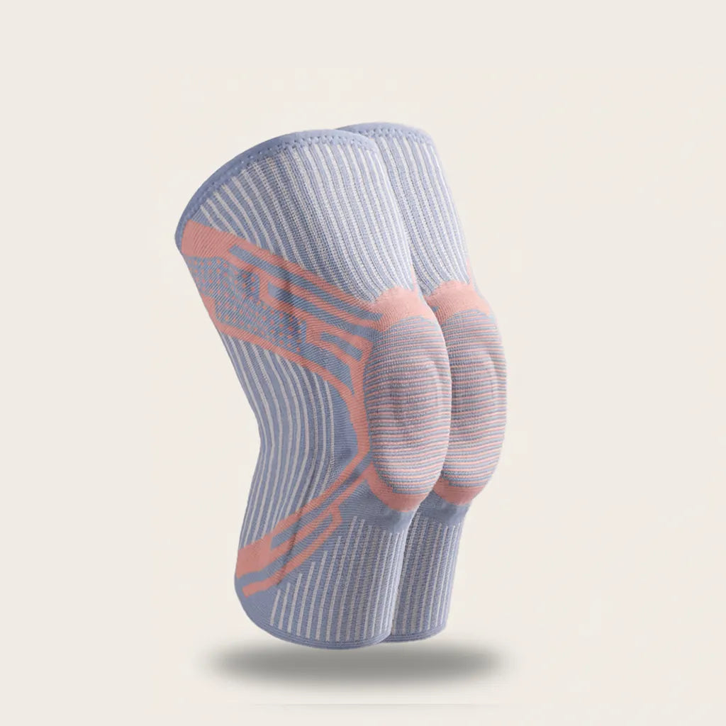 Sportive Lives blue and pink knee brace offering lightweight compression and breathable support for workouts, running, and yoga in Canada.