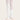White stirrup leg warmers with breathable ribbed knit design, ideal for pilates and barre classes.