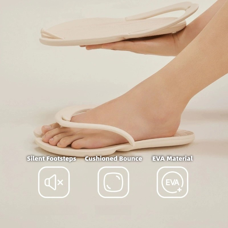 Portable folding slippers featuring silent footsteps, cushioned bounce, and made of lightweight EVA material for superior comfort and durability.