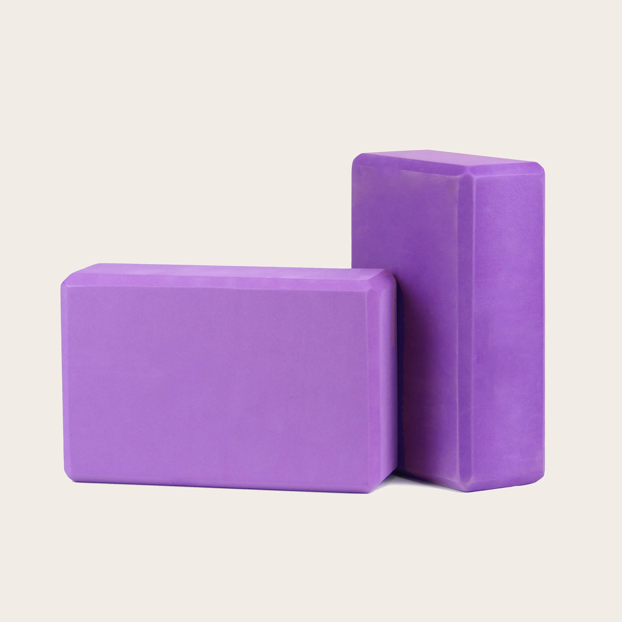 Purple Yoga Block PURE, high-density foam, skin-friendly and eco-friendly, designed for yoga stability and support. Suitable for yoga poses and balance improvement.