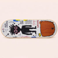 Sportive Lives wooden balance board featuring a graffiti character sticker design, shown as one of the random decorative sticker styles included with the board.