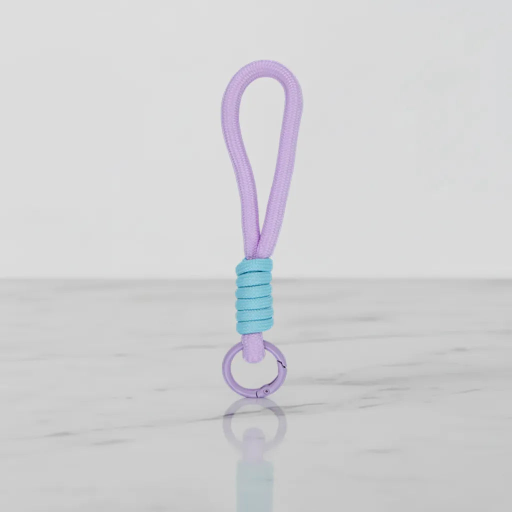 Sportive Lives Braided Rope Mini Mug Charm in Aqua & Lavender for Mini Coffee Mug, Canada