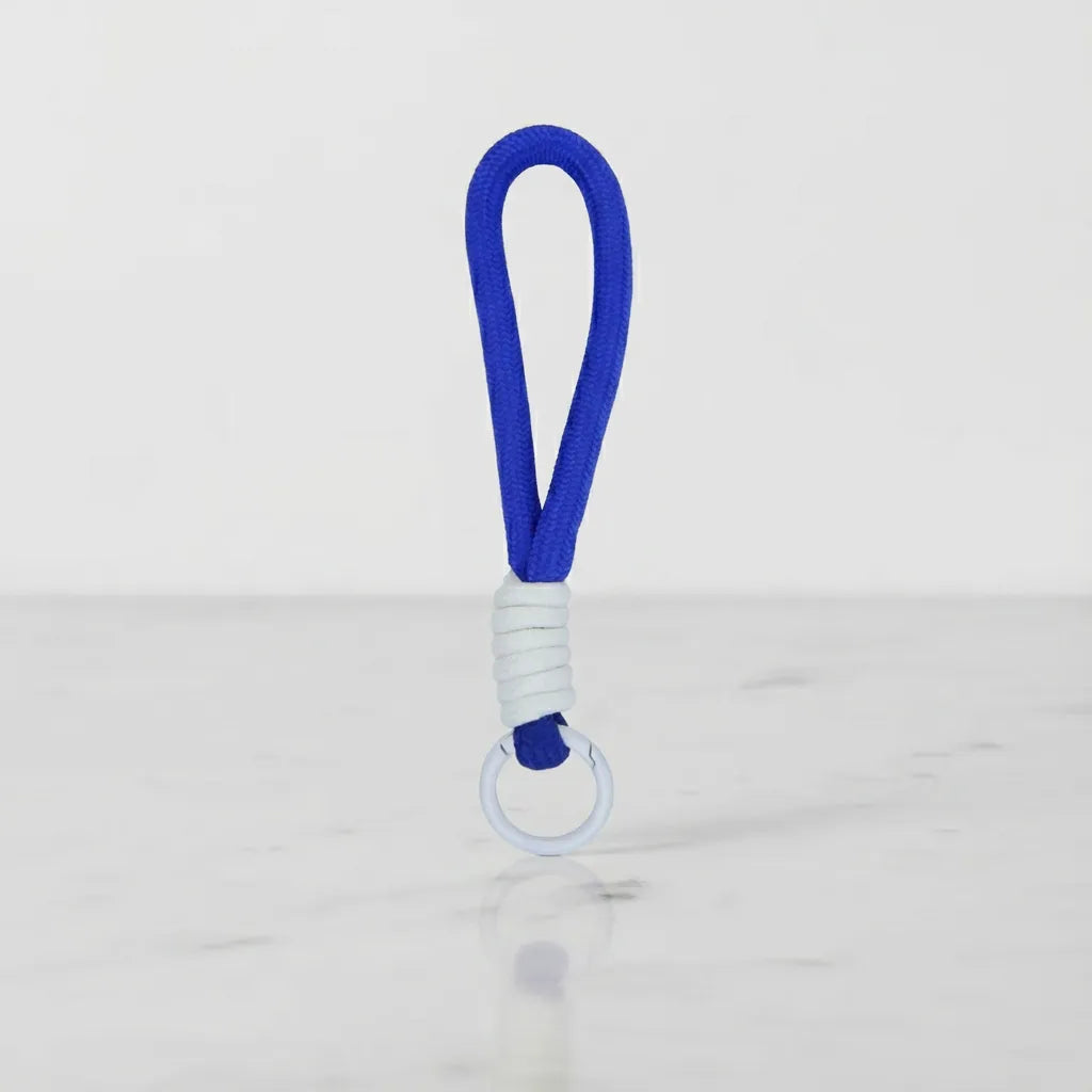 Sportive Lives Braided Rope Mini Mug Charm in White & Royal Blue for Mini Coffee Mug, Canada