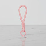 Blush pink braided rope charm—bag charm, key ring, mug handle strap, Sportive Lives Canada.