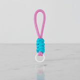 Magenta rope with teal wrap—quick-clip handle/keychain charm, Sportive Lives, Canada.