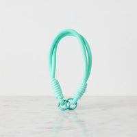 Braided Rope Travel Mug Charm in Aqua & Aqua by Sportive Lives — vibrant clip-on charm for cups, bags, and keychains (Canada).
