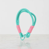 Braided Rope Travel Mug Charm in Blush & Mint by Sportive Lives — stylish and durable clip-on accessory for tumblers, bottles, and bags (Canada).