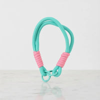 Braided Rope Travel Mug Charm in Blush & Mint by Sportive Lives — stylish and durable clip-on accessory for tumblers, bottles, and bags (Canada).