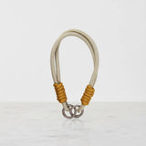Braided Rope Travel Mug Charm in Gold & Khaki by Sportive Lives — durable clip-on charm for water bottles, bags, and keychains (Canada).