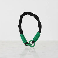 Braided Rope Travel Mug Charm in Green & Black Twist by Sportive Lives — trendy and secure clip-on charm for tumblers, bottles, and keys (Canada).