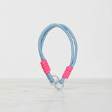 Braided Rope Travel Mug Charm in Hot Pink & Sky Blue by Sportive Lives — colorful charm for tumblers, bags, and keychains (Canada).