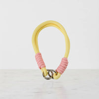 Braided Rope Travel Mug Charm in Pink & Yellow by Sportive Lives — fun and functional charm for tumblers, bags, and keychains (Canada).