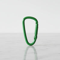 Decorative carabiner keychain in green — backpack/bag charm clip, Sportive Lives Canada