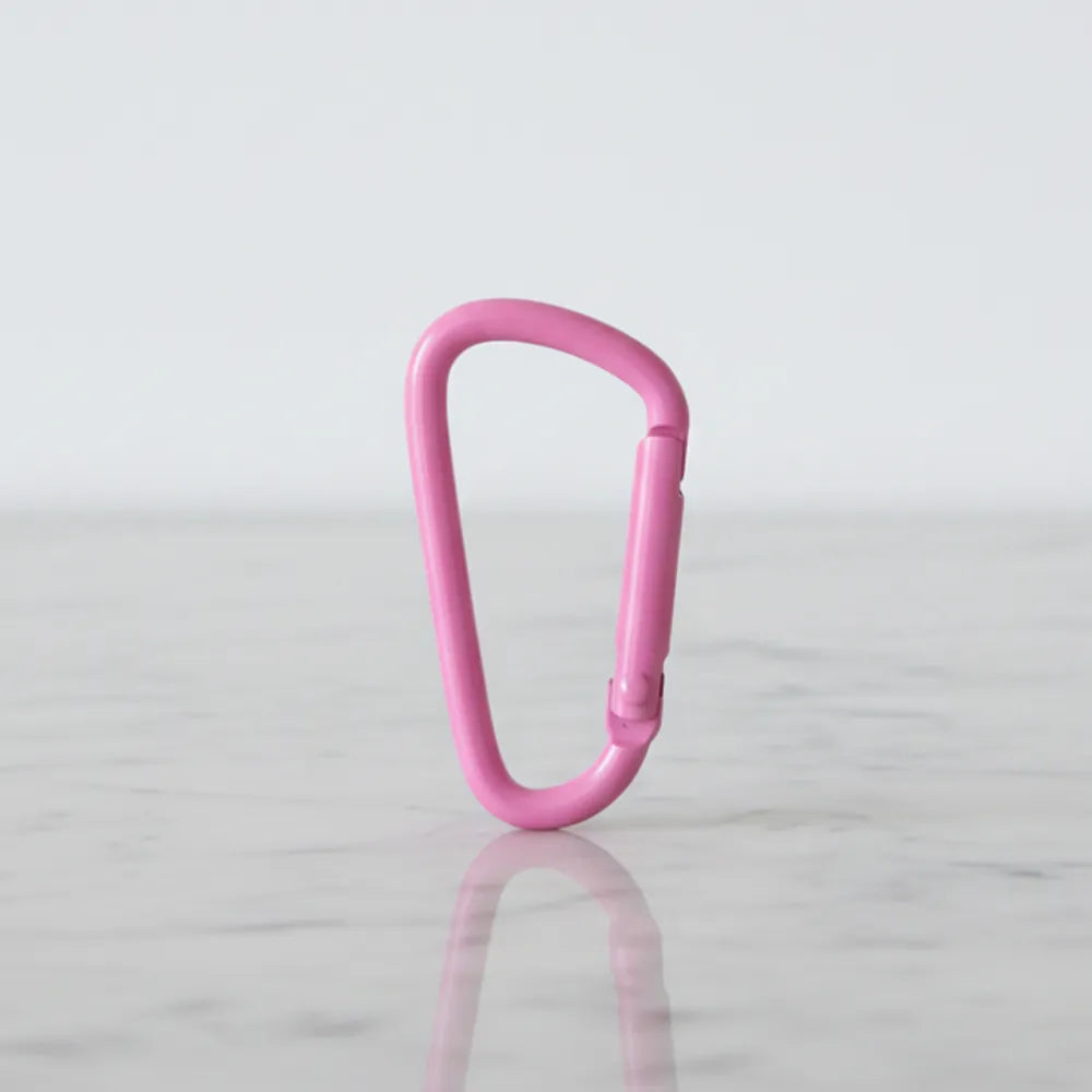 Pink decorative carabiner keychain — backpack charm clip by Sportive Lives, Canada