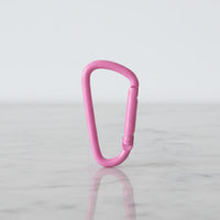 Pink decorative carabiner keychain — backpack charm clip by Sportive Lives, Canada