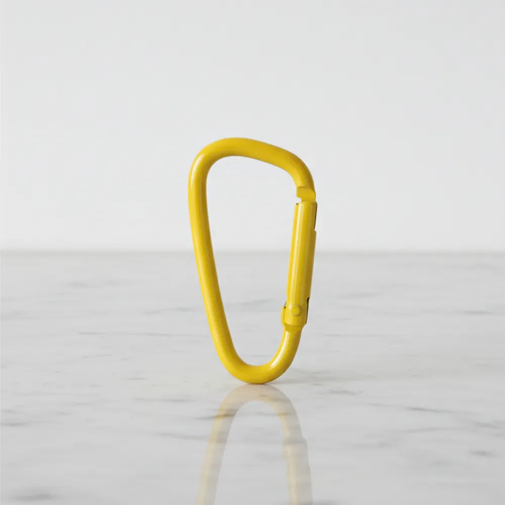 Yellow carabiner keychain — decorative bag charm, Sportive Lives Canada