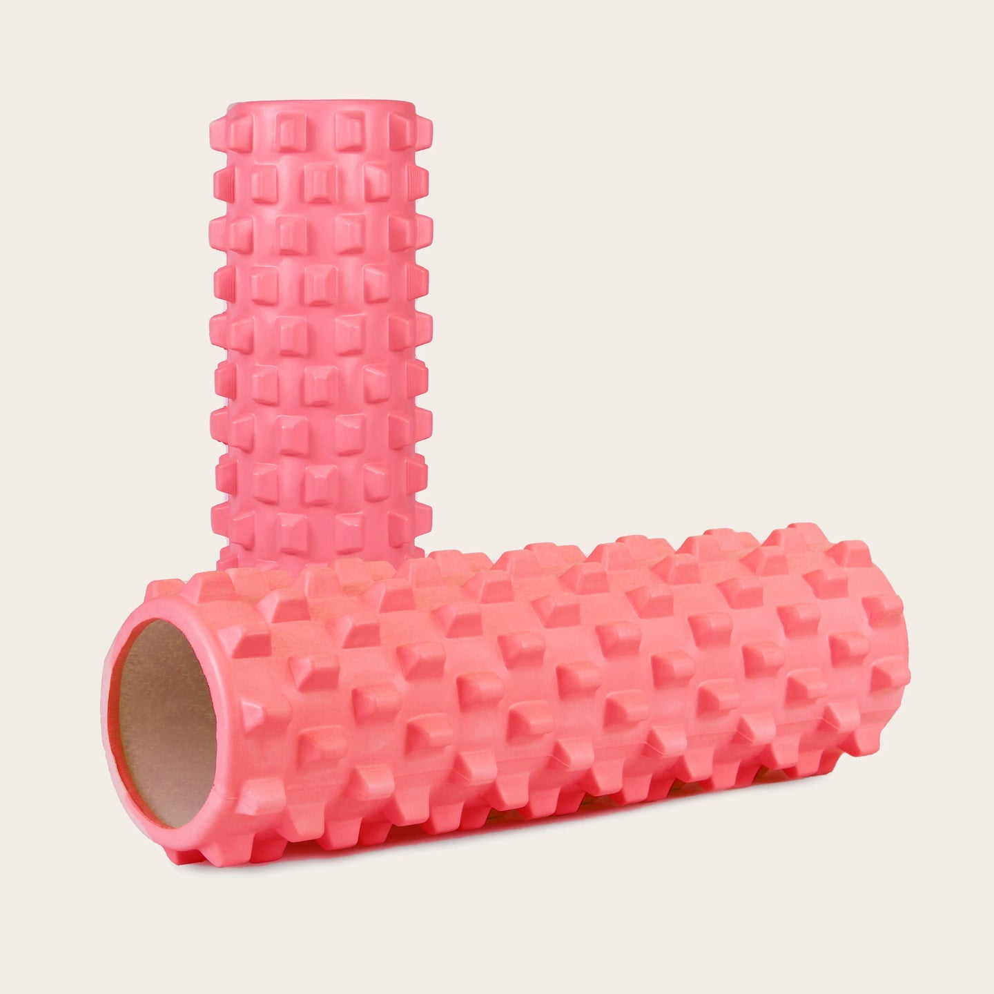 Red EVA Massage Roller PRO by Sportive Lives for deep tissue muscle massage and stretching, designed for yoga and Pilates in Canada.