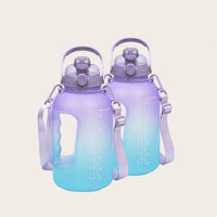 Pair of Sportive Lives GYM Bottles in purple and cyan gradient with 1.5L capacity, straw lid and carry strap, Canada-ready hydration set