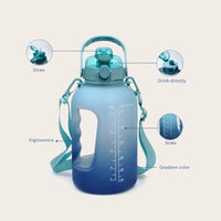 Close-up of Sportive Lives GYM Bottle P150 featuring an ergonomic handle and leak-proof straw lid. BPA-free and ideal for gym workouts and daily hydration in Canada.