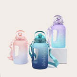 Set of Sportive Lives GYM Bottle P150 in Navy & Blue, Purple & Cyan, and Salmon & White. 1500ml large-capacity fitness water bottles for staying hydrated.
