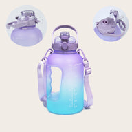 Sportive Lives GYM Bottle P150 in Purple & Cyan, 1500ml water bottle with a stylish gradient color. Durable, BPA-free, and ideal for gym and outdoor fitness in Canada.