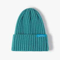 Teal blue high rib-knit cuffed beanie (toque), Sportive Lives—cozy acrylic-nylon blend, unisex one size 56–58 cm cold-weather hat, Canada.