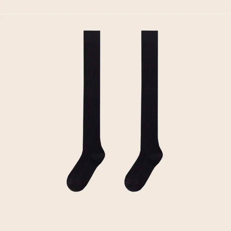 Classic black knee-high socks from Sportive Lives, suitable for all-day comfort and versatile styling.
