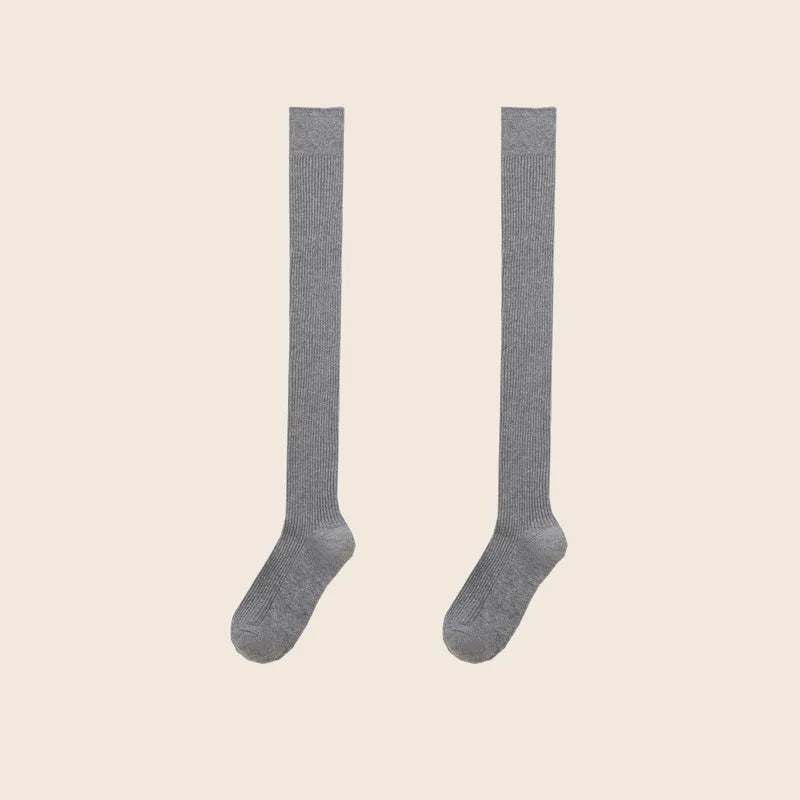 Pair of light grey Sportive Lives knee-high socks designed for casual wear and comfort.