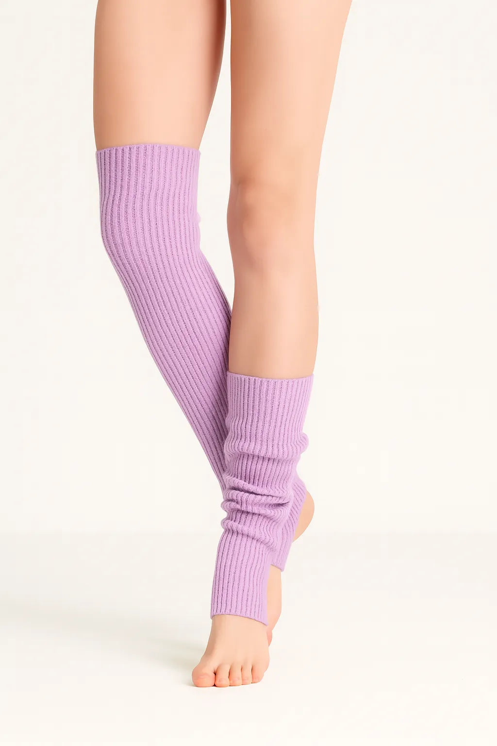 Sportive Lives purple ribbed knit leg warmers for women – stylish dance and yoga accessory, Canada