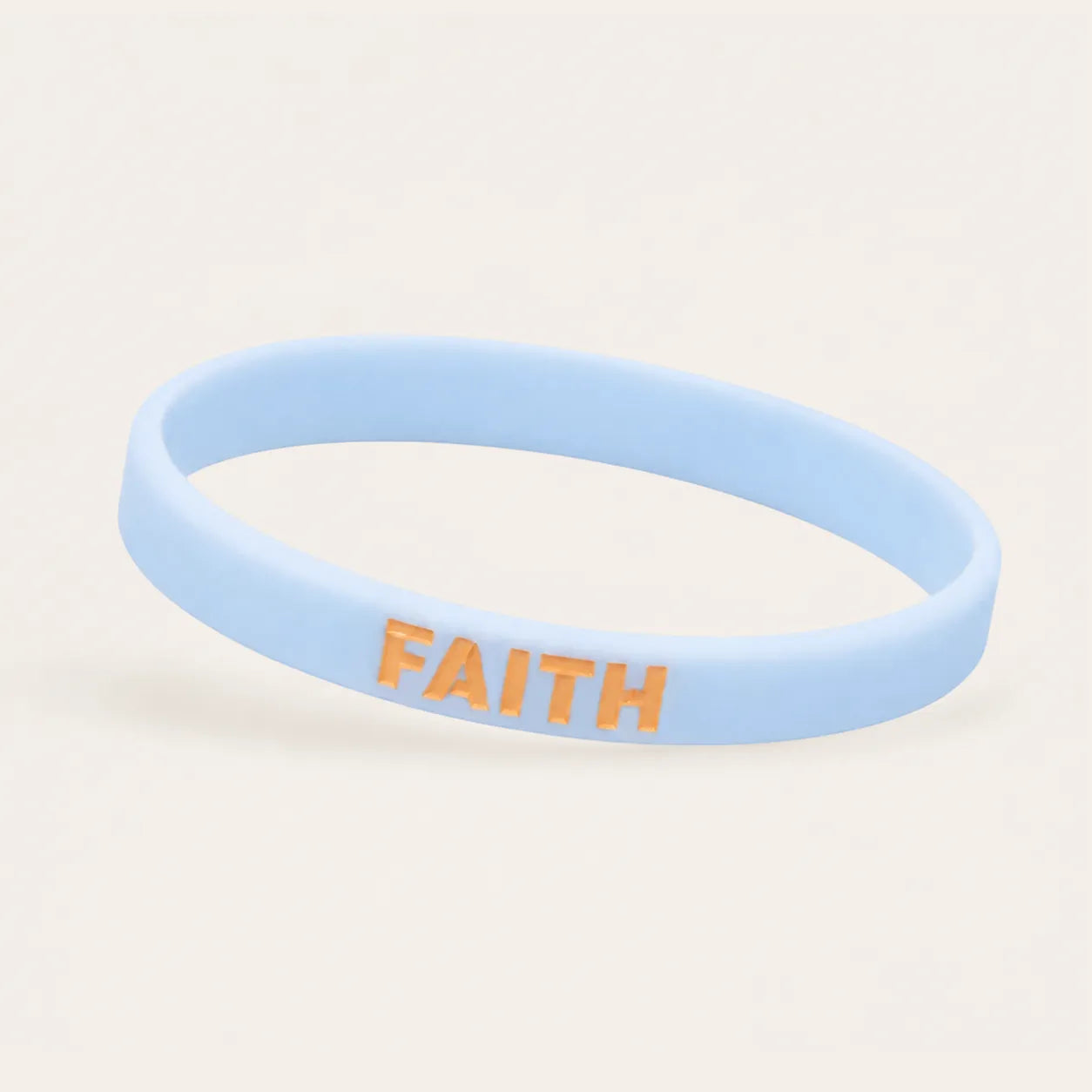 Charcoal grey silicone wristband with navy COURAGE lettering