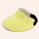 Lime Sportive Lives reversible sun visor with curved brim, logo detail, and adjustable black strap
