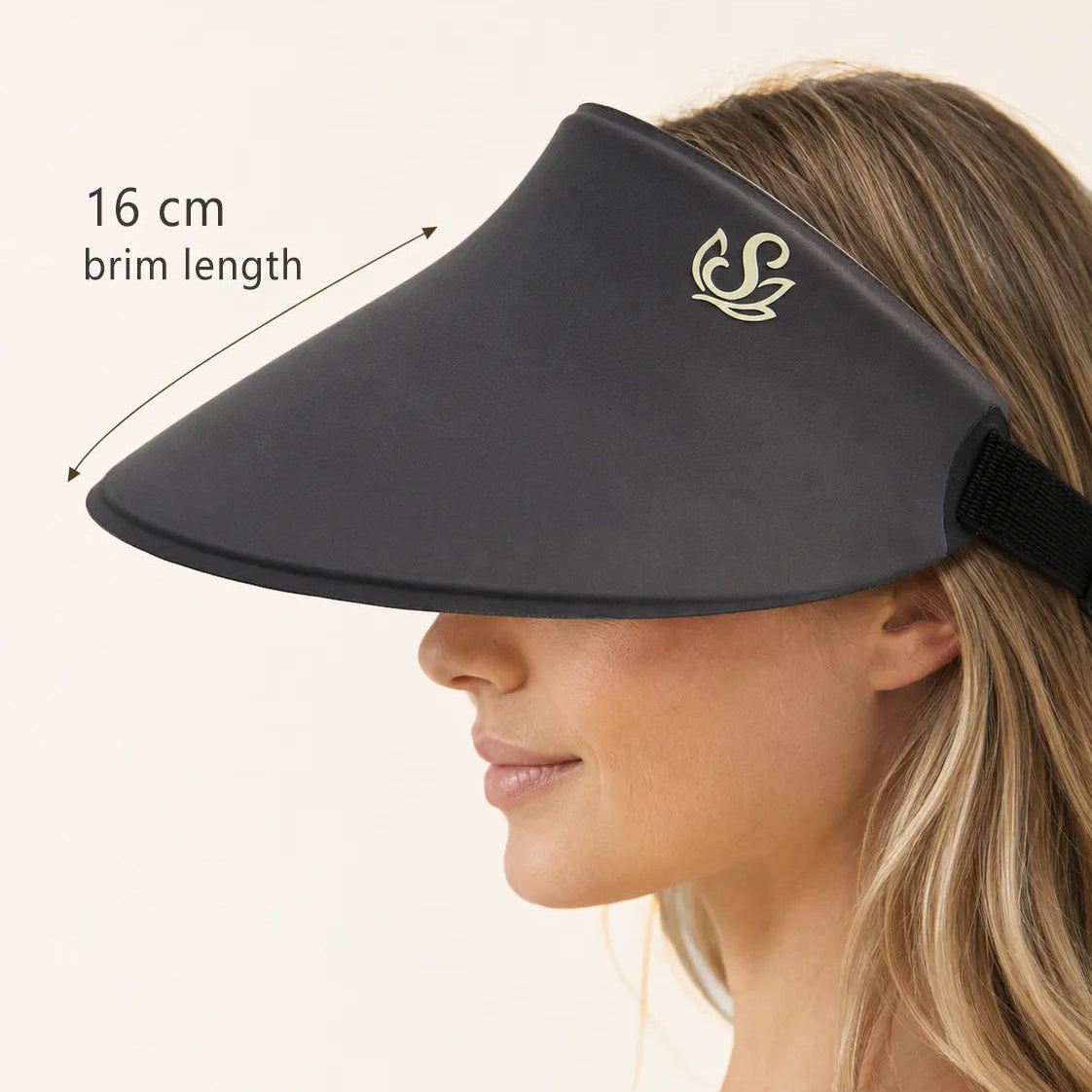 Sportive Lives reversible sun visor with 16 cm extended brim for lightweight face shade and sun protection