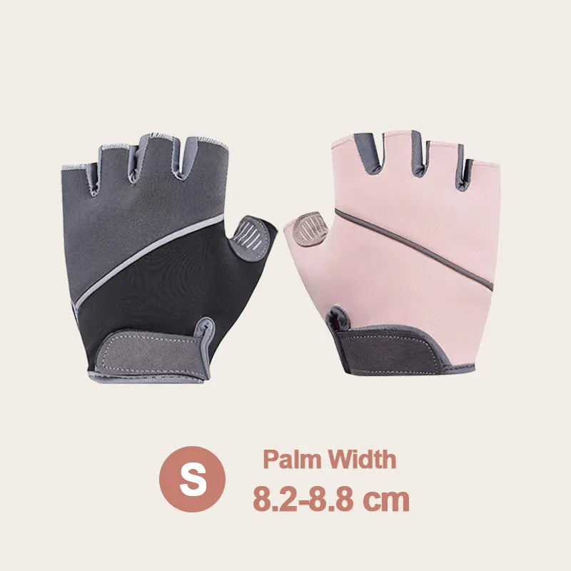 Small size Sportive Lives training gloves with palm width 8.2–8.8 cm, ideal for petite hands, featuring padded grip and breathable fabric, perfect for yoga, pilates, and low-impact strength workouts.