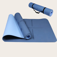 Sportive Lives Yoga Mat LOTUS - Blue Non-Slip TPE Yoga Mat for Home and Studio Workouts in Canada