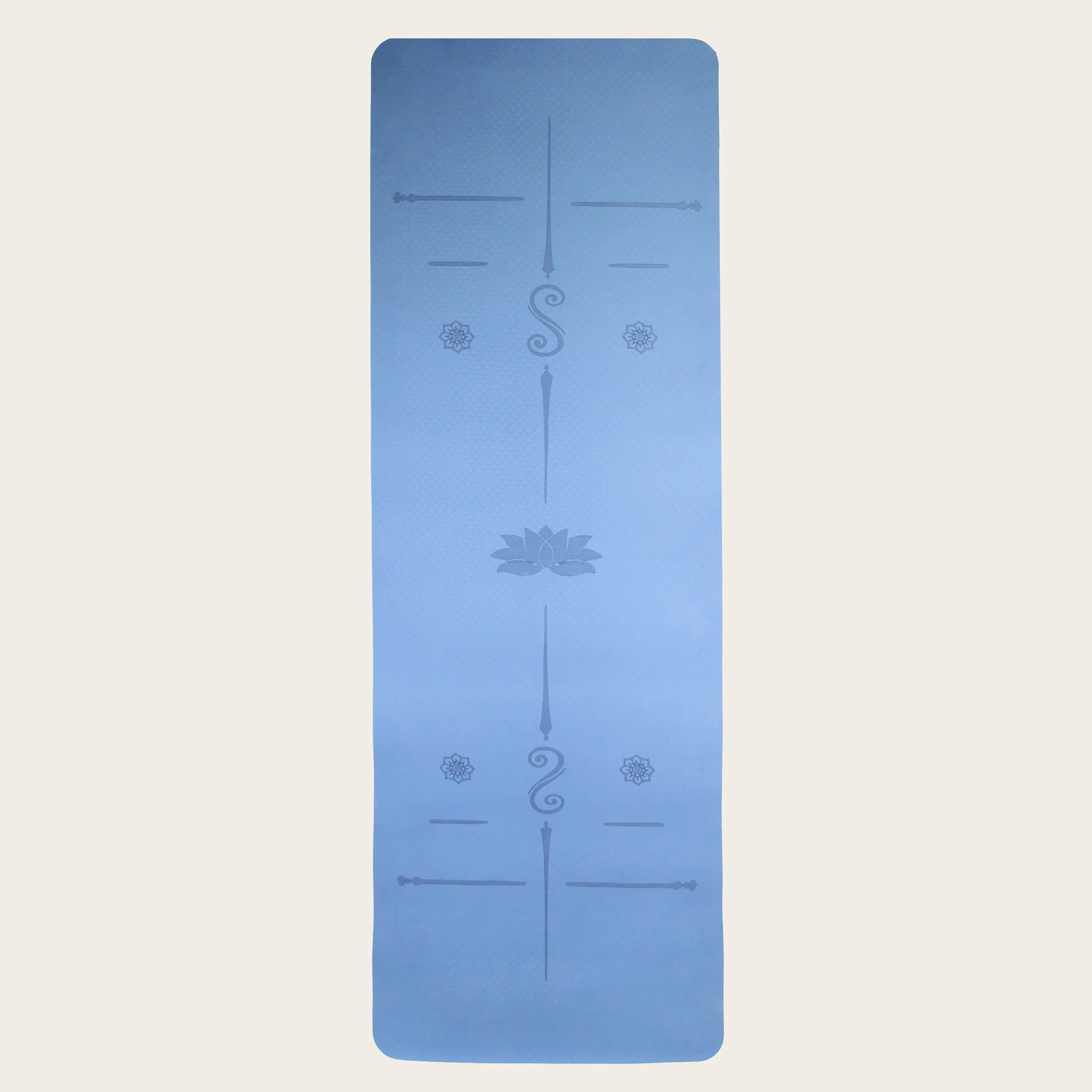 Sportive Lives Yoga Mat LOTUS - Full View Alignment Guide Mat for Yoga Practice