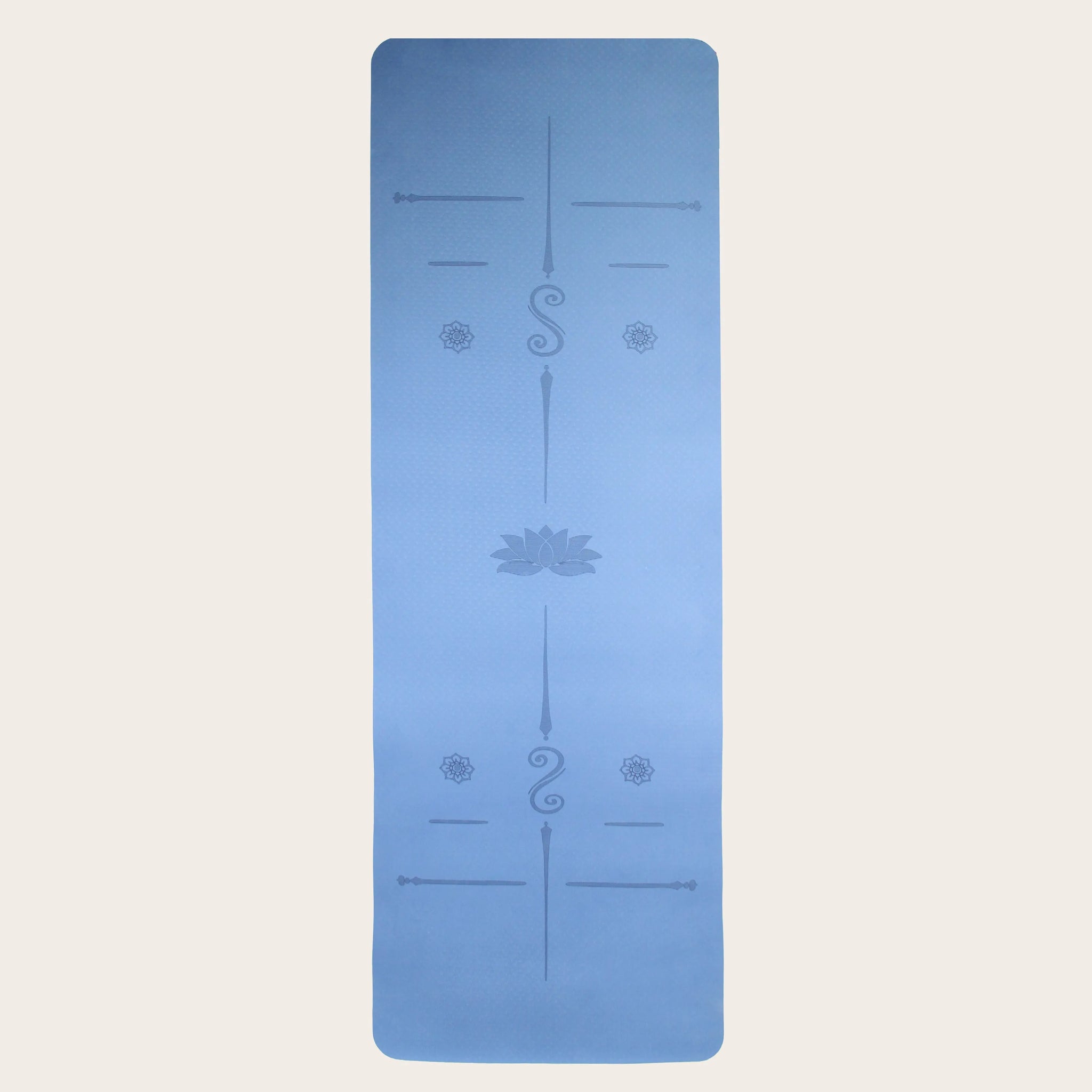 Sportive Lives Yoga Mat LOTUS - Full View Alignment Guide Mat for Yoga Practice