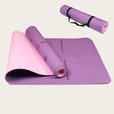 Sportive Lives Yoga Mat LOTUS - Violet and Pink Non-Slip High-Density TPE Yoga Mat in Canada