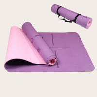 Sportive Lives Yoga Mat LOTUS - Violet and Pink Non-Slip High-Density TPE Yoga Mat in Canada